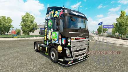 Brasil 2014-skin für den Volvo truck für Euro Truck Simulator 2