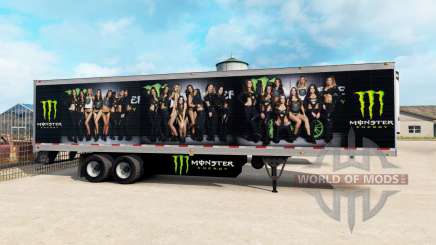 La peau Monster Energy pour le semi pour American Truck Simulator