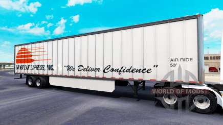 Haut Daybreak Express auf dem trailer für American Truck Simulator