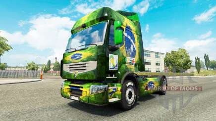 La peau Brasil 2014 pour tracteur Renault pour Euro Truck Simulator 2