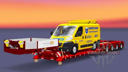 Lit bas au chalut de Poupée avec un cargo van pour Euro Truck Simulator 2