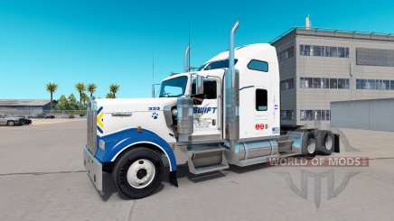 La peau Swift sur le camion Kenworth W900 pour American Truck Simulator