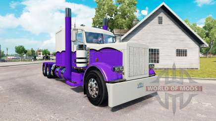 La peau Mauve et Blanc pour le camion Peterbilt 389 pour American Truck Simulator