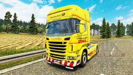 La peau DHL pour Scania camion pour Euro Truck Simulator 2