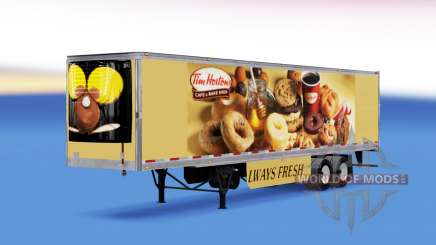 La peau de Tim Hortons sur frigorifique semi-remorque pour American Truck Simulator