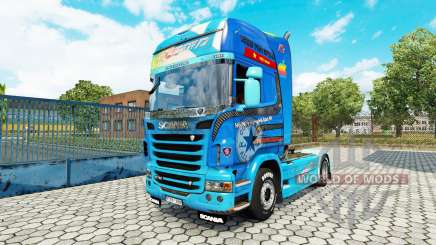 La peau need For Speed Hot Pursuit sur tracteur Scania pour Euro Truck Simulator 2