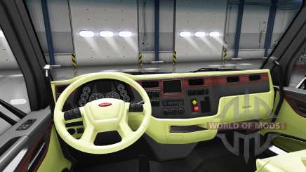 La crème de l'intérieur Peterbilt 579 pour American Truck Simulator