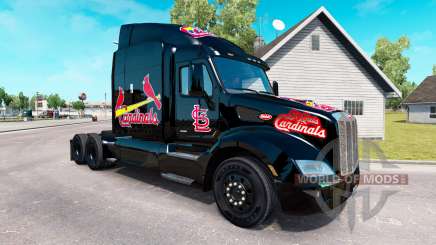 La peau de St-Louis Cardinals sur le tracteur Peterbilt pour American Truck Simulator