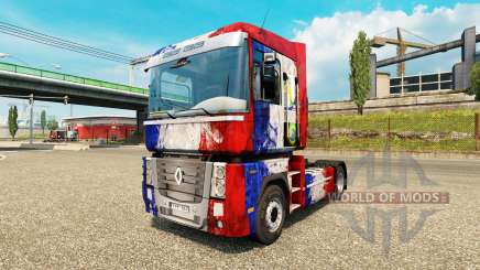 La peau de la France Copa 2014 sur un tracteur Renault pour Euro Truck Simulator 2
