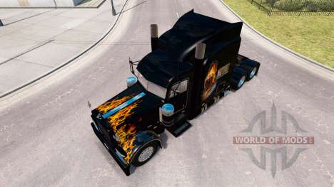 Ghost Rider skin für den truck-Peterbilt 389 für American Truck Simulator