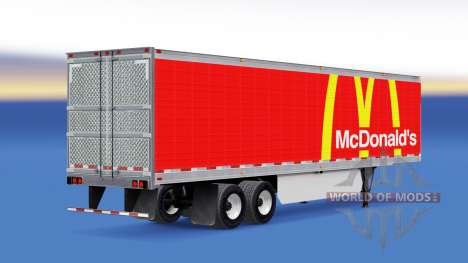 La peau McDonalds sur la remorque pour American Truck Simulator