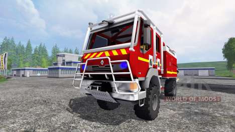 Renault Midlum Crew Cab 4x4 2009 [firetruck] pour Farming Simulator 2015