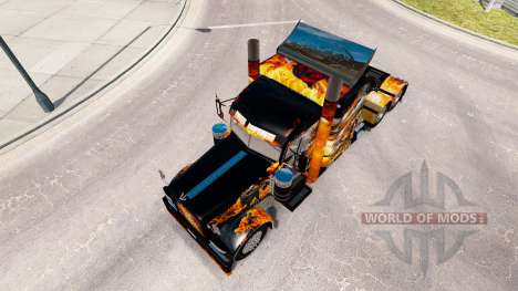 Les peaux de Big Bang sur le camion Peterbilt 38 pour American Truck Simulator