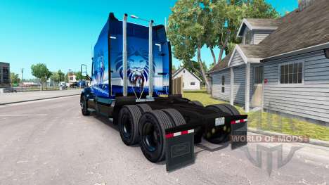 Haut-Blauen Löwen-Verkehr auf Sattelschlepper Pe für American Truck Simulator