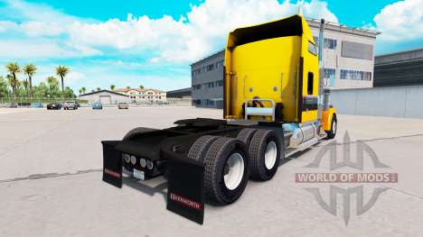 Haut Gold-Schwarz auf der LKW-Kenworth W900 für American Truck Simulator