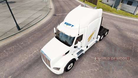 Swift Transport skin für den truck Peterbilt für American Truck Simulator