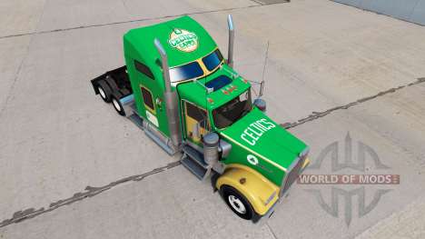 Boston Celtics Haut für den Kenworth W900 Zugmas für American Truck Simulator