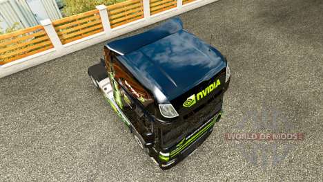 La peau Nvidia pour tracteur DAF XF 105.510 pour Euro Truck Simulator 2