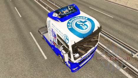 Haut den FC Schalke 04 auf einem Traktor MAN für Euro Truck Simulator 2