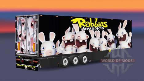 Semitrailer refrigerator Schmitz lapins crétins pour Euro Truck Simulator 2