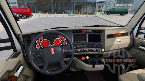 Rote Farbe der Geräte auf einen Kenworth T680 für American Truck Simulator