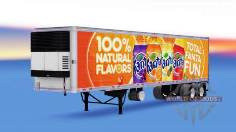 Fanta skin für semi-refrigerated für American Truck Simulator