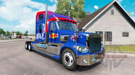Red Bull de la peau pour le Freightliner Coronad pour American Truck Simulator