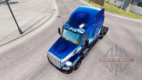 Peau Bleu Lion de Transport sur les camions Pete pour American Truck Simulator