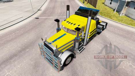 Скин Silbrig-gelb metallic на Peterbilt 389 für American Truck Simulator