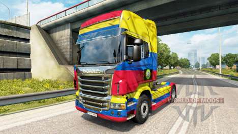 Der Kolumbien-Copa 2014 skin für Scania-LKW für Euro Truck Simulator 2