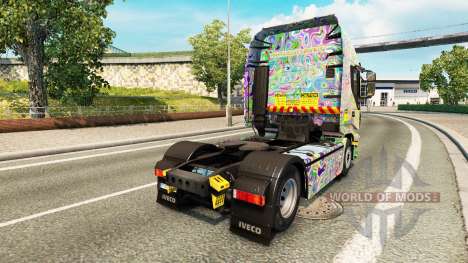 Haut Psychedelischen auf das LKW-Iveco für Euro Truck Simulator 2