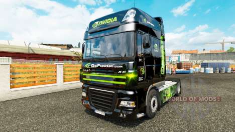 La peau Nvidia pour tracteur DAF XF 105.510 pour Euro Truck Simulator 2