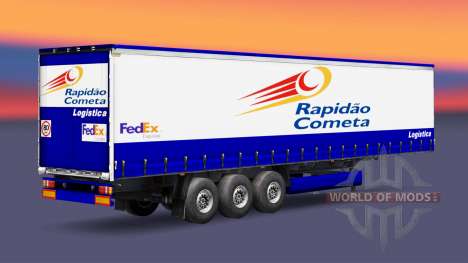 La peau Rapidao Cometa sur la remorque pour Euro Truck Simulator 2