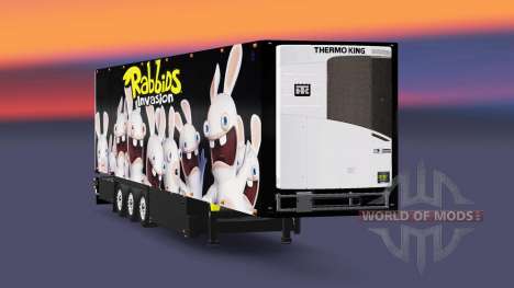 Semitrailer refrigerator Schmitz lapins crétins pour Euro Truck Simulator 2