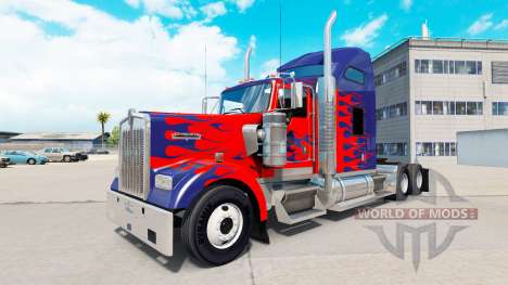 De la peau pour Optimus Prime camion Kenworth W9 pour American Truck Simulator