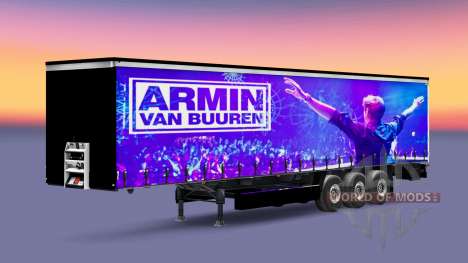 La peau Armin van Buuren sur la remorque pour Euro Truck Simulator 2