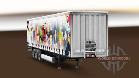 Haut Dragon Ball, die auf dem Anhänger für Euro Truck Simulator 2