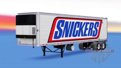 La peau Snickers sur la semi-remorque-le réfrigé pour American Truck Simulator
