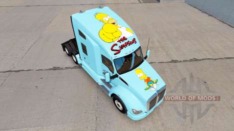 Die Haut Der Simpsons auf einem Kenworth-Zugmasc für American Truck Simulator