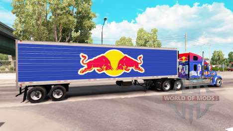 La peau de Red Bull sur la semi-remorque-le réfr pour American Truck Simulator