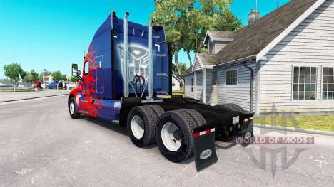 Optimus Prime-skin für den truck Peterbilt für American Truck Simulator