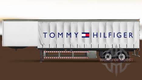 Haut Tommy Hilfiger auf einen Vorhang semi-trail für American Truck Simulator