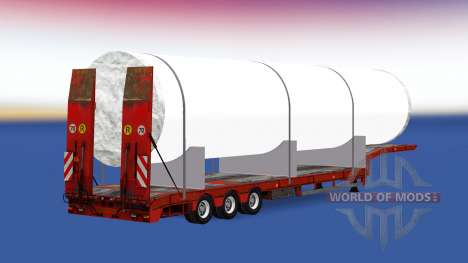 Faible balayage avec un gros tuyau blanc pour American Truck Simulator