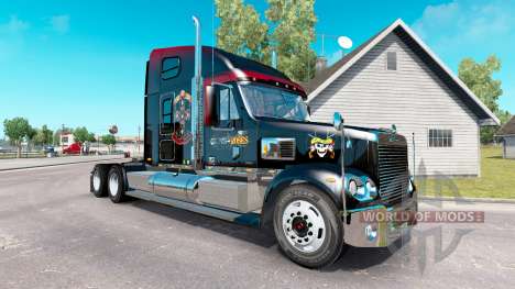 Haut Guns N Roses auf dem truck-Freightliner Cor für American Truck Simulator
