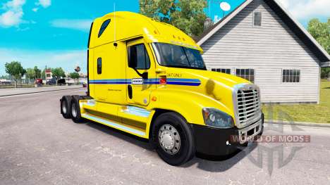 La peau sur Penske camion Freightliner Cascadia pour American Truck Simulator