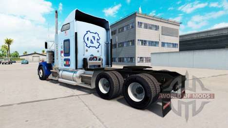 La peau UNC Tarheel v1.01 sur le camion Kenworth pour American Truck Simulator