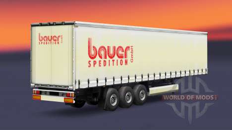 La peau Bauer Spedition GmbH sur la remorque pour Euro Truck Simulator 2