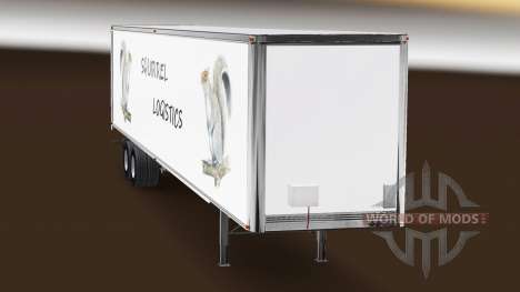 Das Eichhörnchen Logistik-skin für den Anhänger für American Truck Simulator