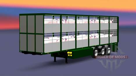 Semi-remorque-bovins transporteur Ferkel Trans v pour Euro Truck Simulator 2