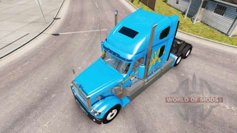 La peau A&R sur le camion Freightliner Coronado pour American Truck Simulator